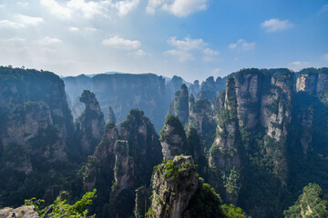 Fototapeta na wymiar Mountains of Zhangjiajie park in China