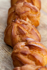 small golden colored custard cookies
