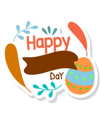 easter card with Easter eggs