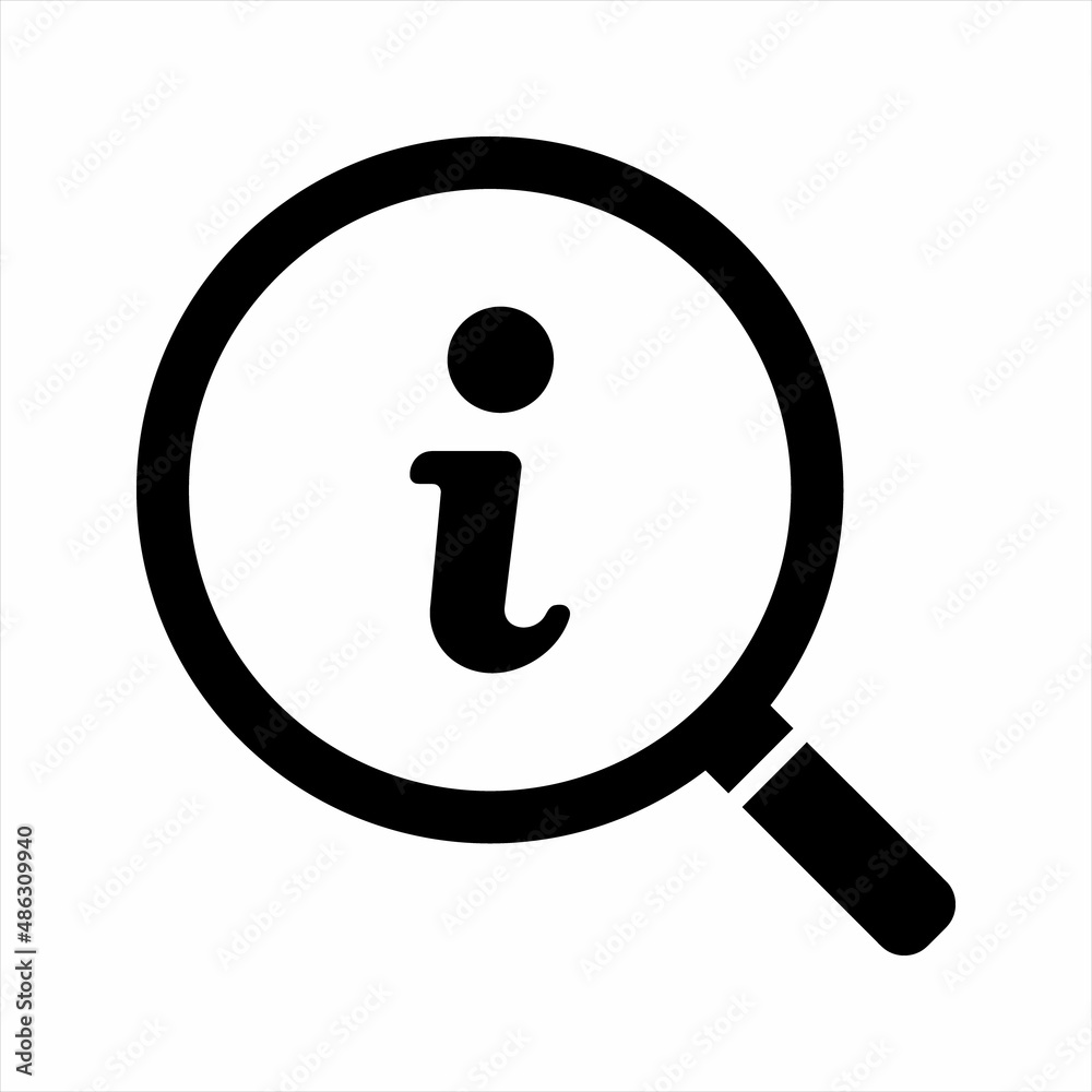 Wall mural Search information icon