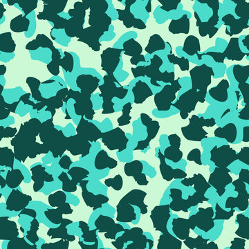 Creative cheetah camouflage seamless pattern. Camo leopard elements background.