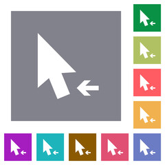 Arrow cursor left solid square flat icons