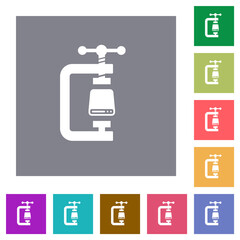 Hard disk compression solid square flat icons