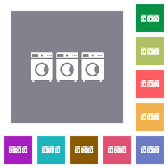 Laundry square flat icons