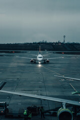 airplane leaving runway