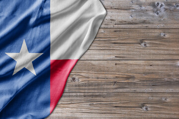 Obraz premium United States country state Texas on old wooden pattern table board