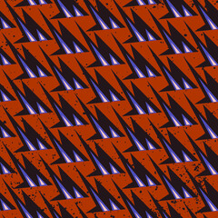 Seamless abstract geometry pattern with repeat curved elements