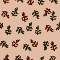 Folks flower seamless pattern. Ethnic floral motif background.