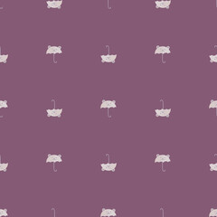 Bear umbrella seamless pattern. Funny characters background.