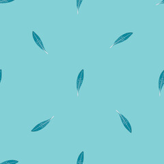 Feathers seamless pattern. Background feather of bird.