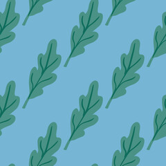 Oak leaf seamless pattern. Plant background.