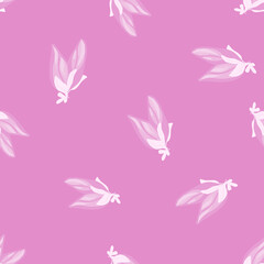 Buds flower seamless pattern. Decorative floral background.