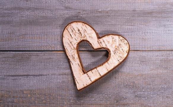 Heart shape make of tree bark