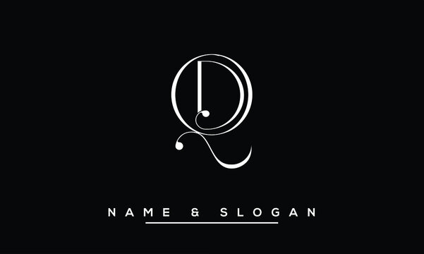 QD,  DQ,  Q,  D   Abstract  Letters  Logo  Monogram