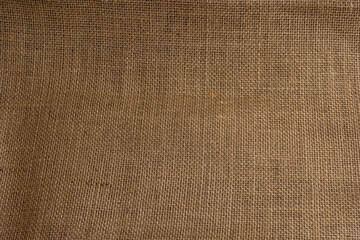 Naklejka na ściany i meble Sackcloth textile abstract texture Light brown Cream yellow beige earth color tone