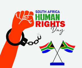 South Africa Human Rights Day concepts background. Suitable for greeting card, poster and banner. Vector illustration.