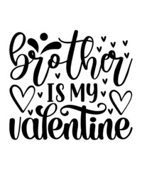 Happy Valentine's Day T-Shirt, Valentines Day SVG Bundle, Valentine's Day Shirt, Love Shirt, Happy Valentine Shirt Print Template, Heart Sign Vector, Cute Heart Vector, Typography Shirt Design