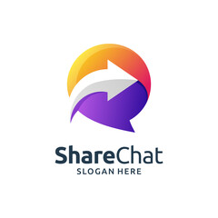 Share logo with chat bubble concept