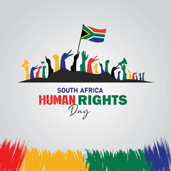 South Africa Human Rights Day concepts background. Suitable for greeting card, poster and banner.
