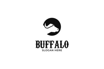 Buffalo Silhouette Logo concept. Symbol for Corporate Business Identity.