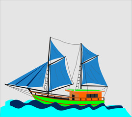 Phinisi ship as a symbol of the glory of the sea