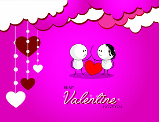 Illustration of love and valentine day 