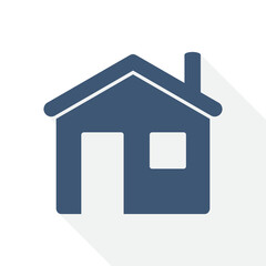 Fototapeta na wymiar Simple editable home, house vector icon, flat design real estate concept illustration easy to edit