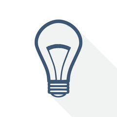 Obraz premium Simple editable bulb vector icon, flat design electricity concept illustration easy to edit