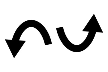 Increase and decrease arrow icon set. Vectors.