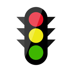 Vertical traffic lights. Editable vector. eps10.