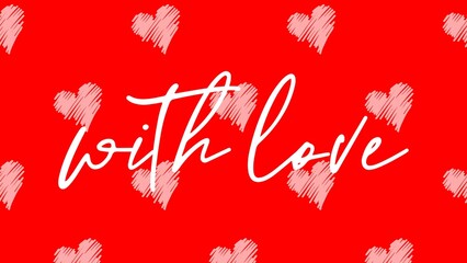 Valentine's day gift cart with with love text. Love related items. Home decoration printable.