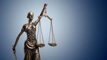 Themis Statue Justice Scales Law Lawyer Business Concept on background