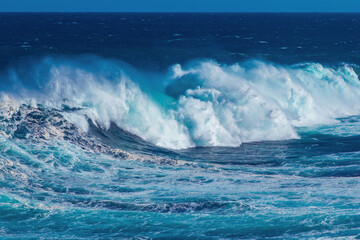 wave breaking on the shore