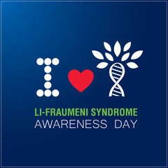 Li-Fraumeni Syndrome Awareness Day. March 20. Suitable for Greeting Card, Poster and Banner. - obrazy, fototapety, plakaty