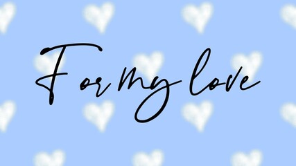 Valentine's day gift cart with for my love text. Love related items. Home decoration printable.