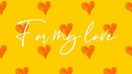 Valentine's day gift cart with for my love text. Love related items. Home decoration printable.