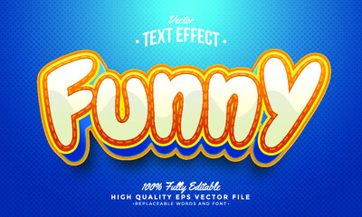 Editable modern text effect vector files - Funny cartoon 3d extrude style