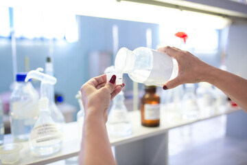 Chemical studies in the laboratory of the lab technology of experiments and manufacturing, chemical...