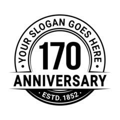 170 years anniversary logo design template. Vector illustration.