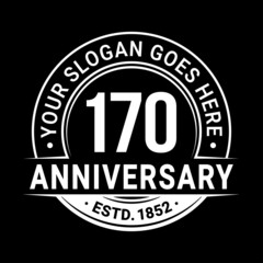 170 years anniversary logo design template. Vector illustration.