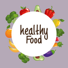 healthy food lettering