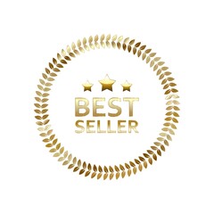 Best seller badge logo design. Best seller vector