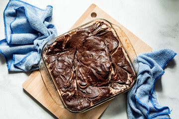 Dark Chocolate Swirl Brownies