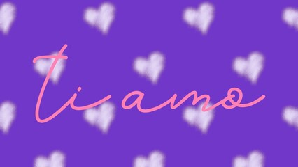 Valentine's day gift cart with for ti amo text. Love related items. Home decoration printable.