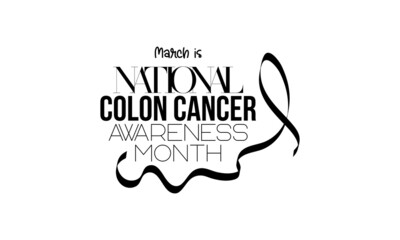 National Colon Cancer Awareness Month. Health awareness concept vector template for banner, card, poster, background.