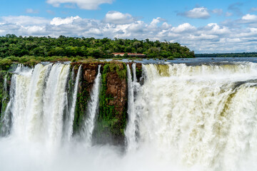 Argentina, the amazing Water Falls of Iguazu, seen from above and from the Argentinian side. The parts name is "Garganta del Diabolo "