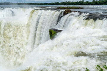 Argentina, the amazing Water Falls of Iguazu, seen from above and from the Argentinian side. The parts name is "Garganta del Diabolo "