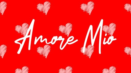 Valentine's day gift cart with for Amore Mio text. Love related items. Home decoration printable.
