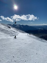 뉴질랜드 퀸즈타운, 세계적으로 유명한 스키장, 트레블콘(Treblecone), 설경,...