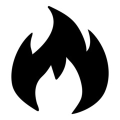 Fire Flame Flat Icon Isolated On White Background